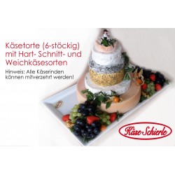 Käsetorte mit Weich-, Schnitt- und Hartkäse