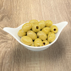 Oliven grün ohne Kerne pikant eingelegt ohne Knoblauch